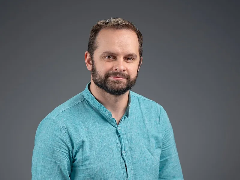 A headshot photograph of myself